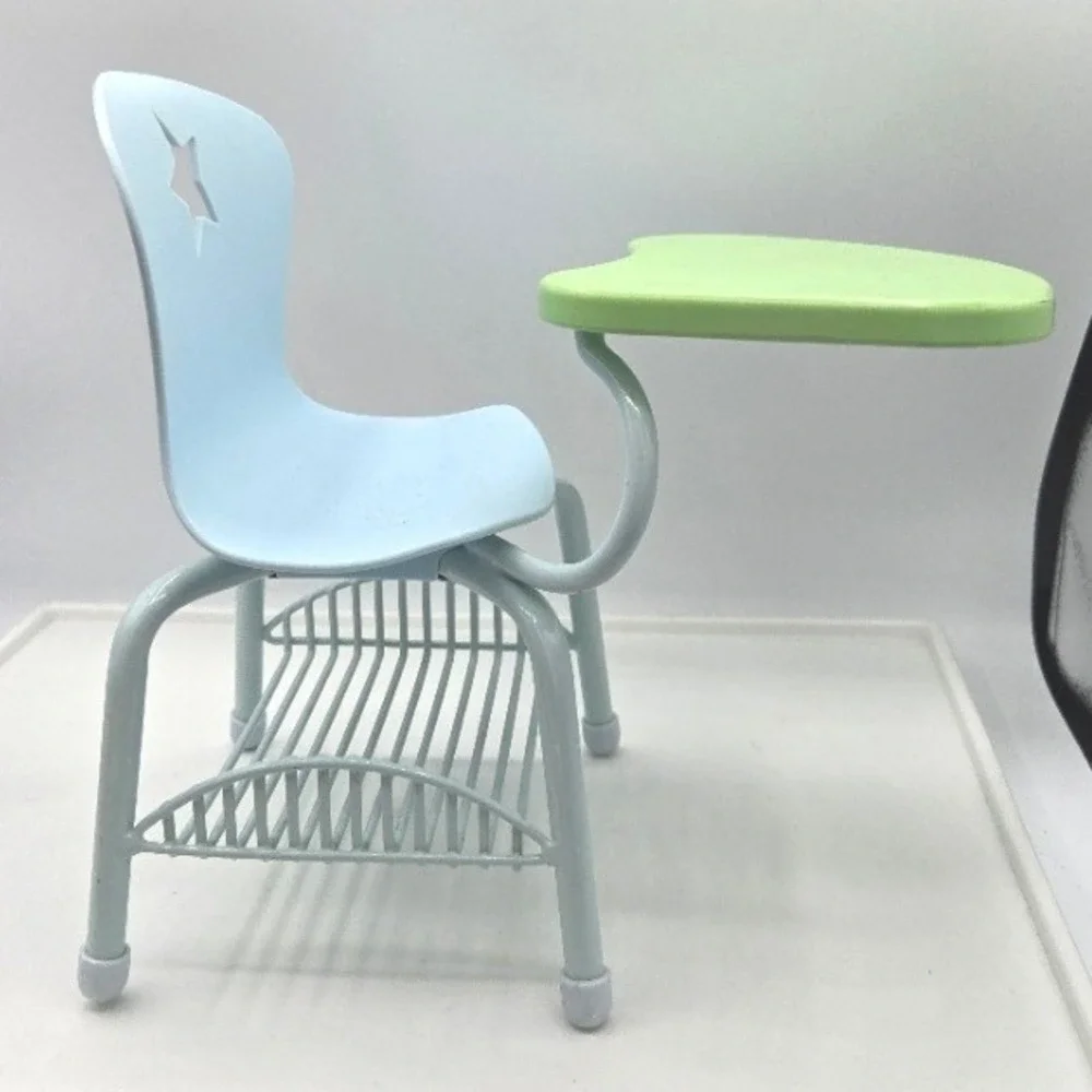 American Girl‎ Doll Blue & Green Star School Desk Attached Arm Chair
